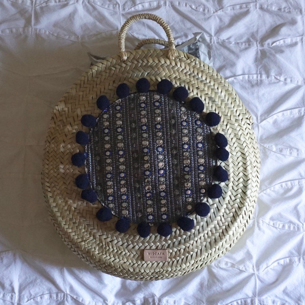 Viscata "Barcelona" Made in Spain Jute Circle Bag